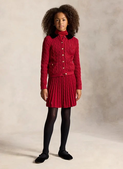 Жилетка с детайли от кадифе Ralph Lauren Kids 7-14 — снимка 3