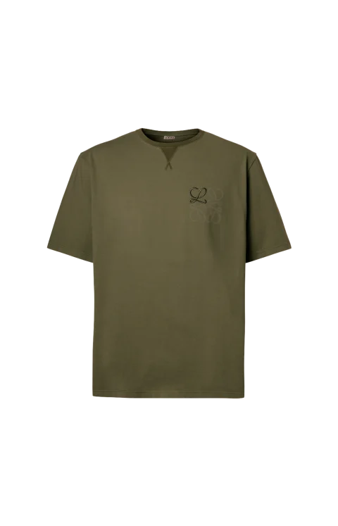 Loose Fit T-Shirt in Green Cotton