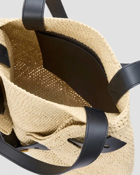 Medium Punch Hole Shopper in Raffia — снимка 4