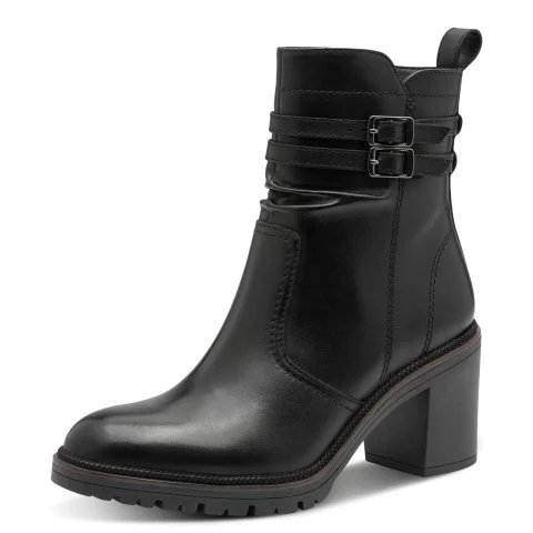 Дамски Боти На Ток TAMARIS – 1-25383-45-003 BLACK LEATHER — снимка 3