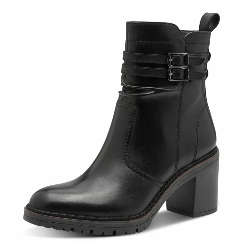Дамски Боти На Ток TAMARIS – 1-25383-45-003 BLACK LEATHER — снимка 3
