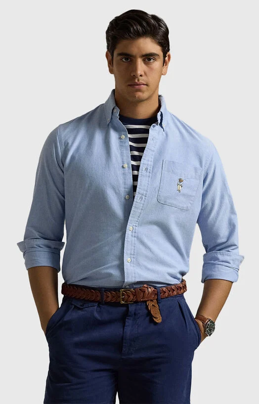 Памучна риза с POLO BEAR бродерия