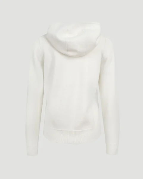 Cashmere Blend Zip Hoodie in Cream — снимка 3