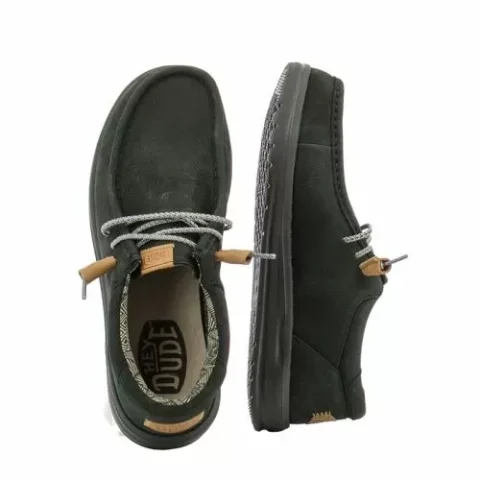 Мъжки Ежедневни HEY DUDE – 40175-001 WALLY GRIP CRAFT BLACK — снимка 4