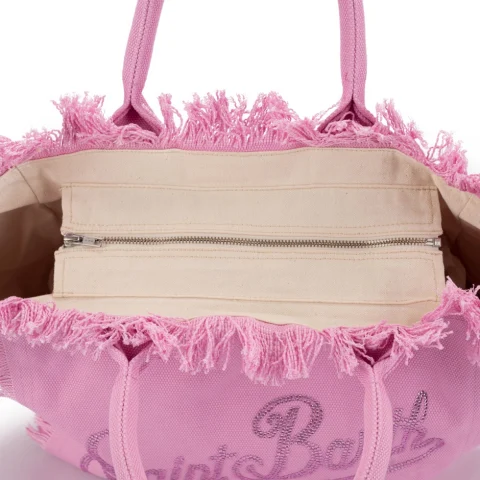 Розова плажна чанта Vanity SAINT BARTH — снимка 6
