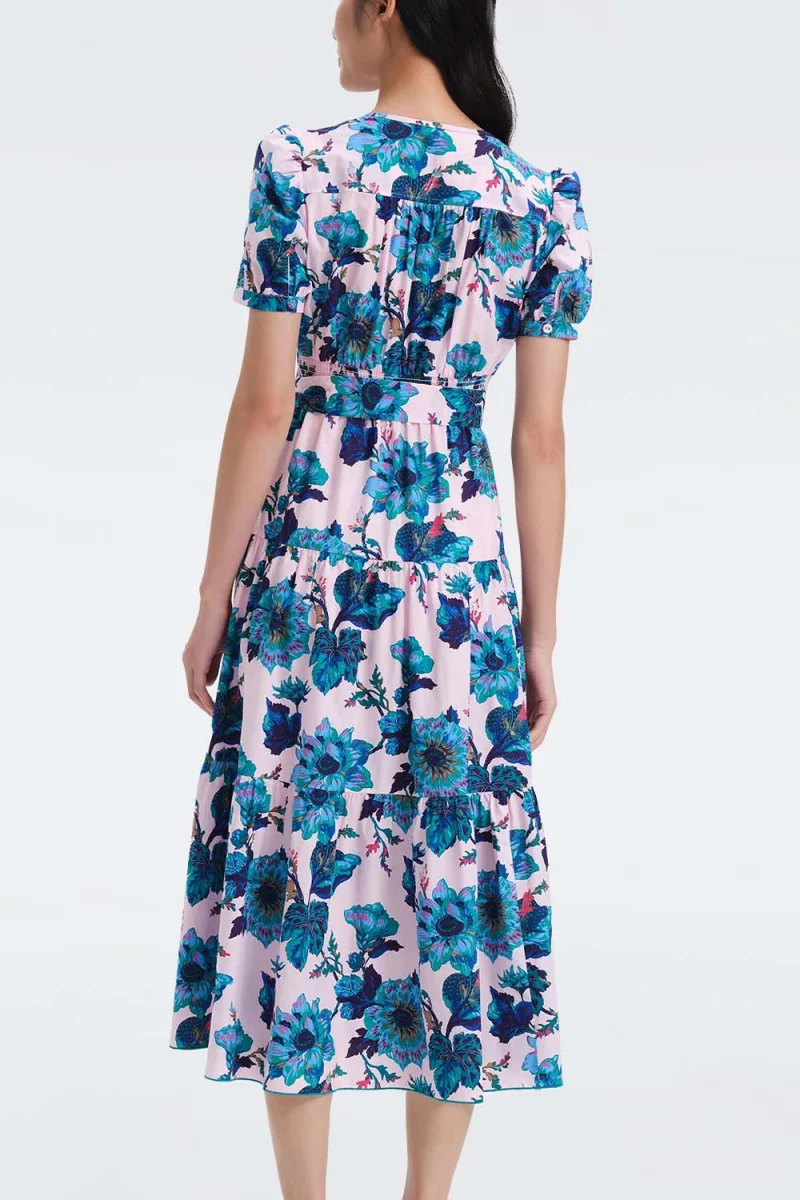 Рокля Dvf Frankie Dress DVFDS1R025ASLTQ astrantia lg goddess turq — снимка 2
