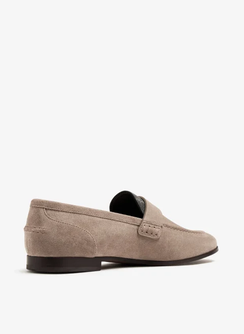 Велурени мокасини 'Penny' Brunello Cucinelli — снимка 2