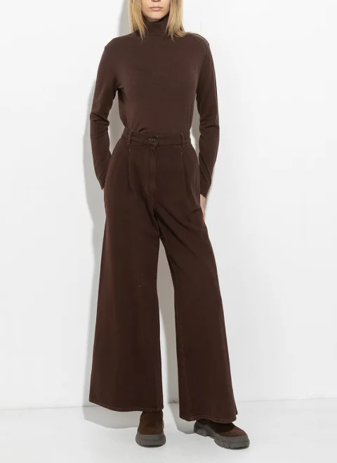Широк панталон от памук Weekend Max Mara Nanda