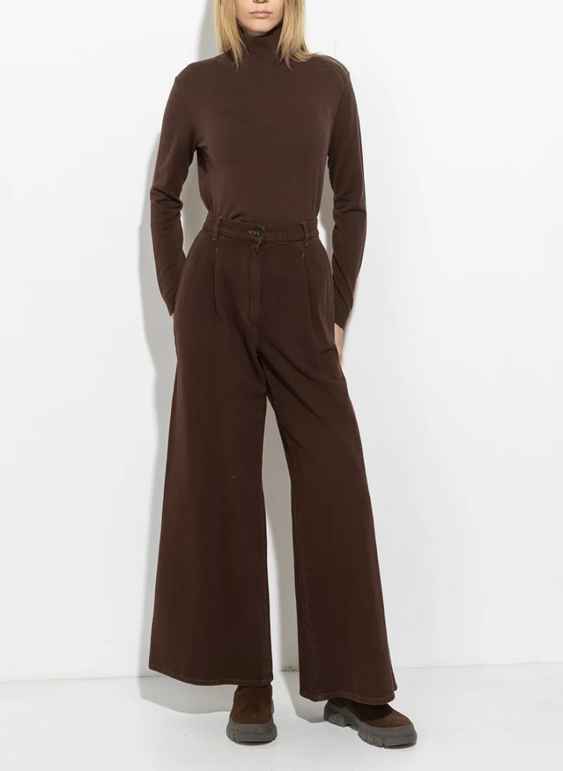 Широк панталон от памук Weekend Max Mara Nanda