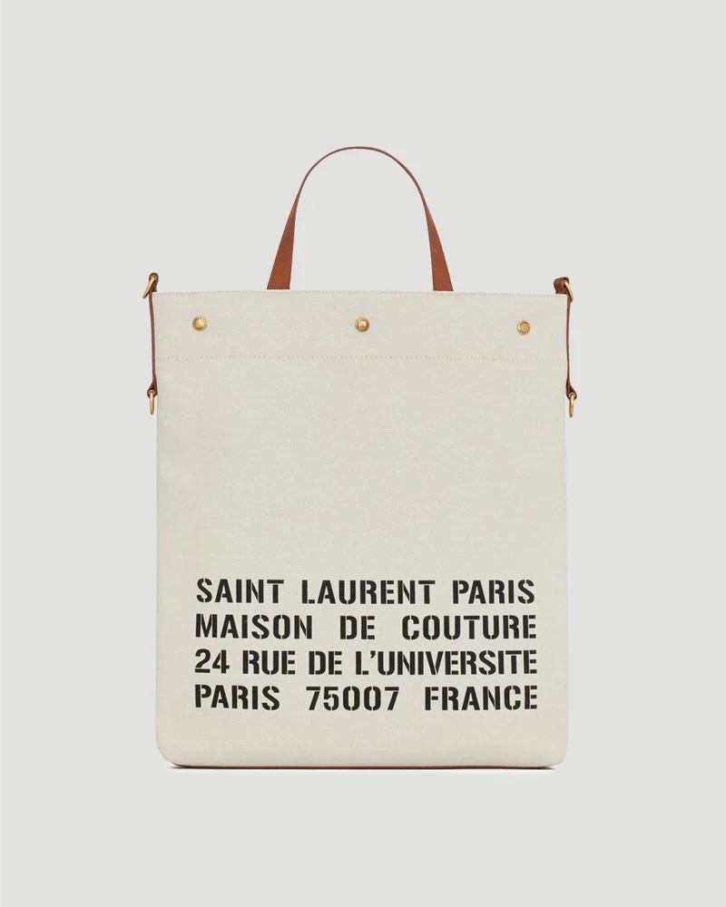 Universite North/South Foldable Tote Bag in Grey