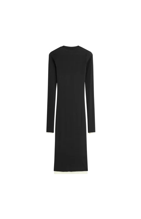 Hug Dress in Black Viscose — снимка 2