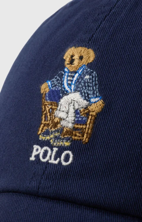 Тъмносиня шапка с козирка с POLO BEAR бродерия — снимка 3