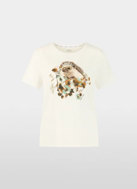 Тишърт с принт 'Hedgehog' Marc Cain Collections — снимка 5
