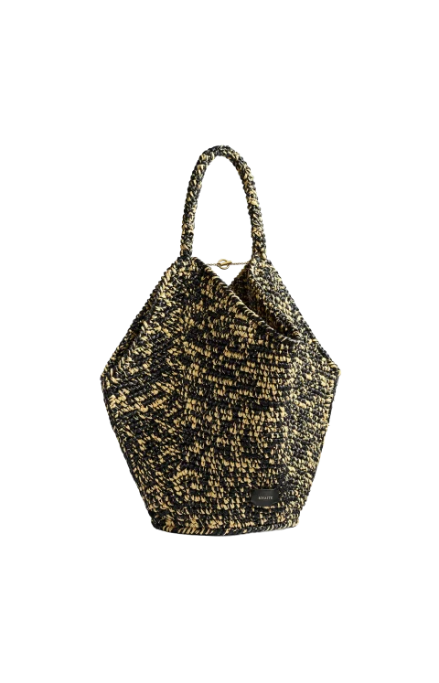 Lotus Medium Raffia Tote Bag