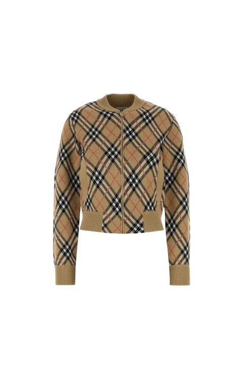 Embroidered Wool Blend Cardigan