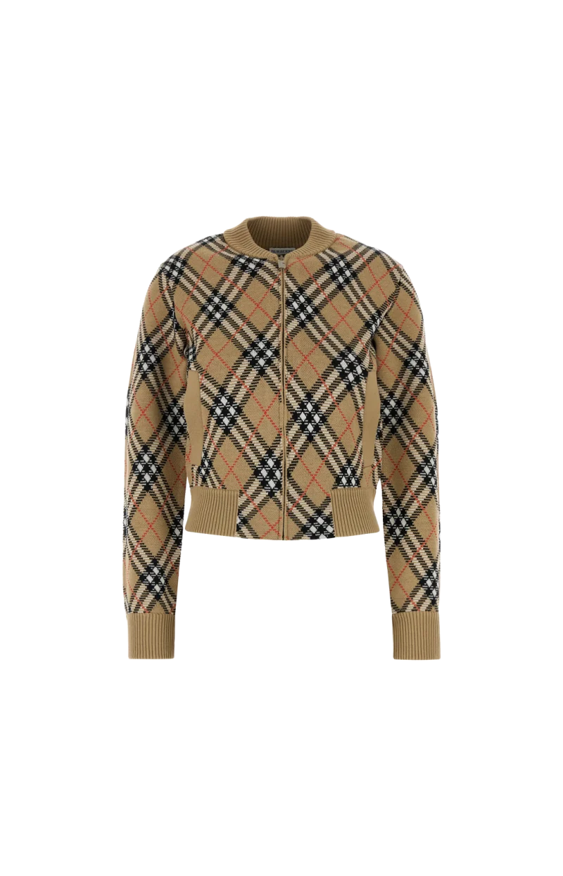 Embroidered Wool Blend Cardigan