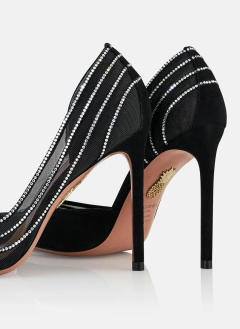 Велурени обувки на ток 'Dream Girl' Aquazzura — снимка 3