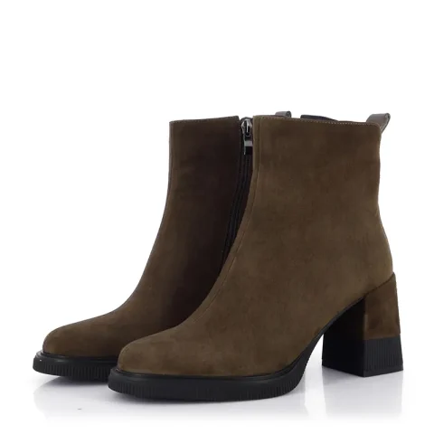 Дамски Боти На Ток CARLO FABIANI – 2302856 BROWN SUEDE — снимка 3