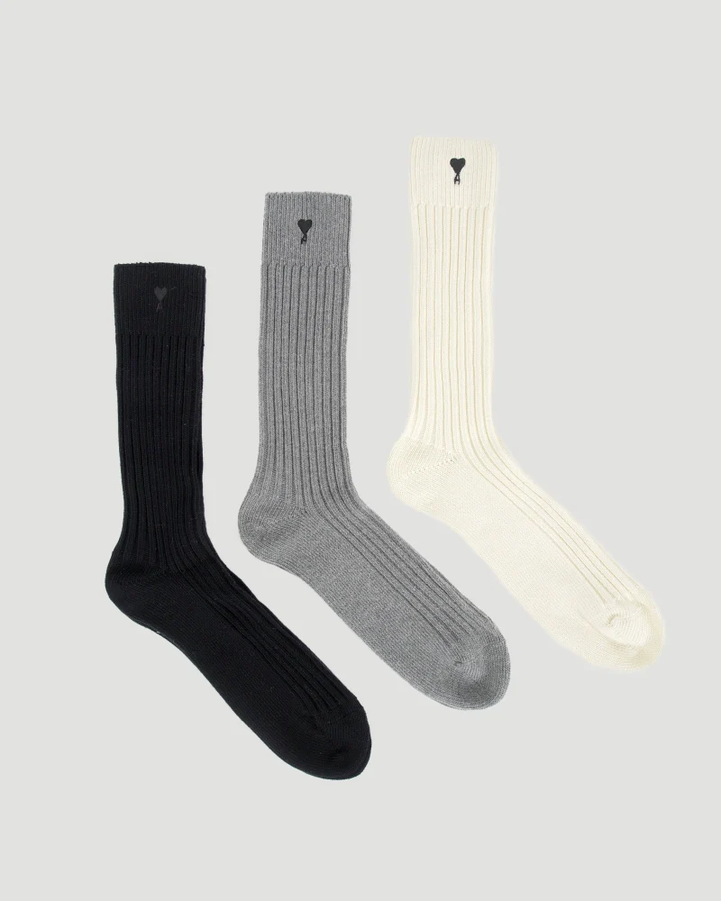 Three Pack Ami de Coeur Socks in Multicolour