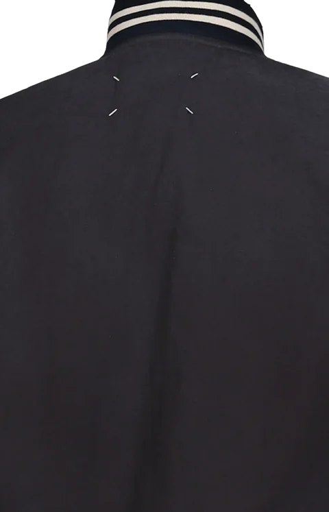 Denim Varsity Caban Jacket — снимка 2