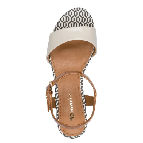 Дамски Сандали На Ток TAMARIS – 1-28249-42-430 IVORY COMB — снимка 5
