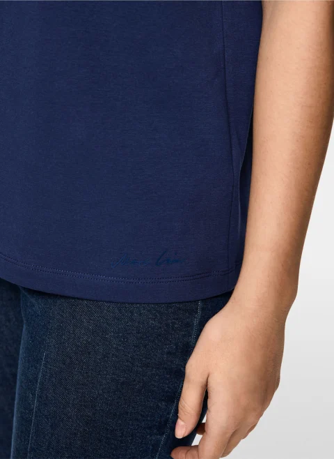 Тишърт с 'cut-out' детайл Marc Cain Collections — снимка 5