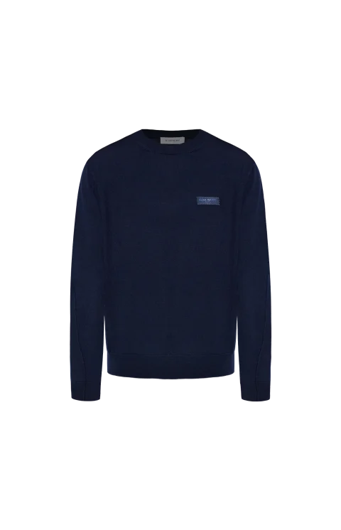 Logo-Patch Sweater in Navy