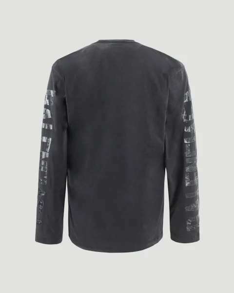 Transparent Tape Shifted Oversized Long Sleeve T-Shirt — снимка 3