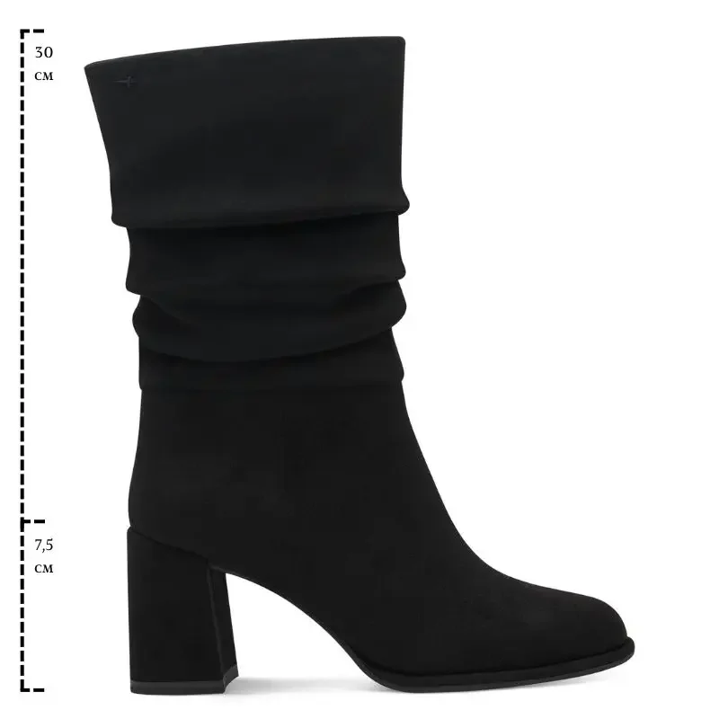 Дамски Боти На Ток TAMARIS – 1-25020-43-001 BLACK — снимка 7