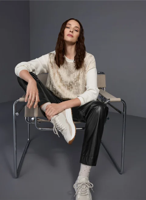 Пуловер с вълна 'Texture mix' Marc Cain Sports — снимка 6