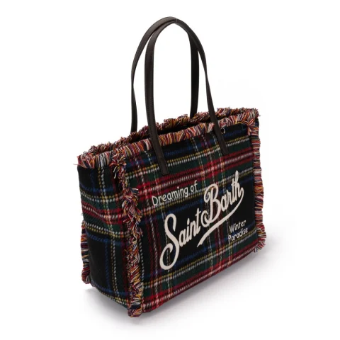 Дамска чанта Vanity Tartan SAINT BARTH — снимка 5