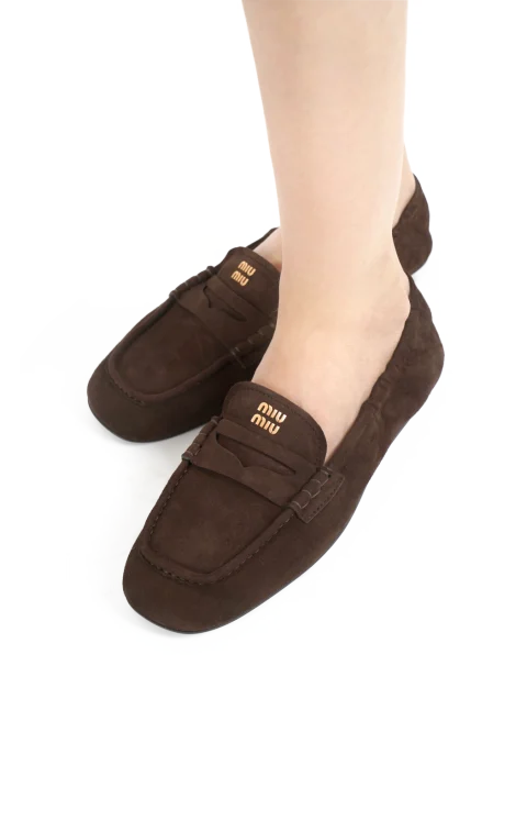 Ruches Logo Suede Loafers — снимка 2