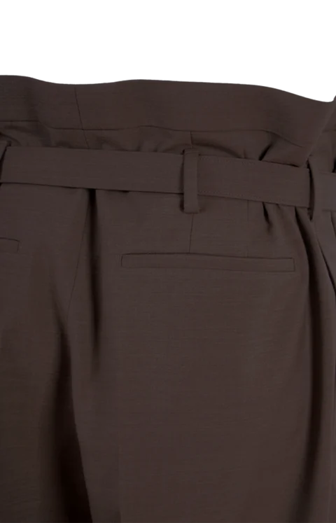 Paperbag Pants in Wool and Mohair — снимка 3