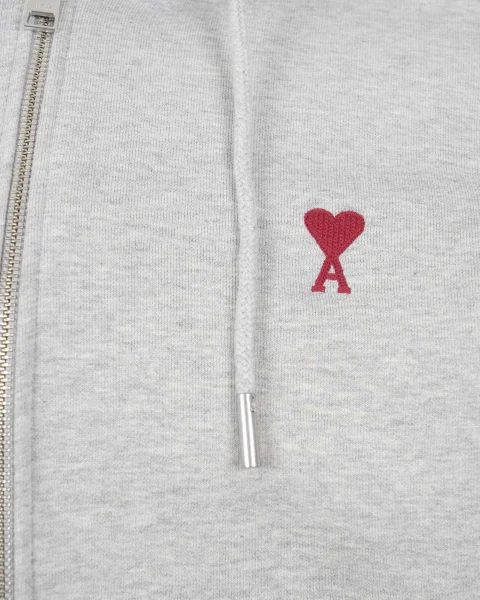 Zipped Hoodie in Ash Grey — снимка 2