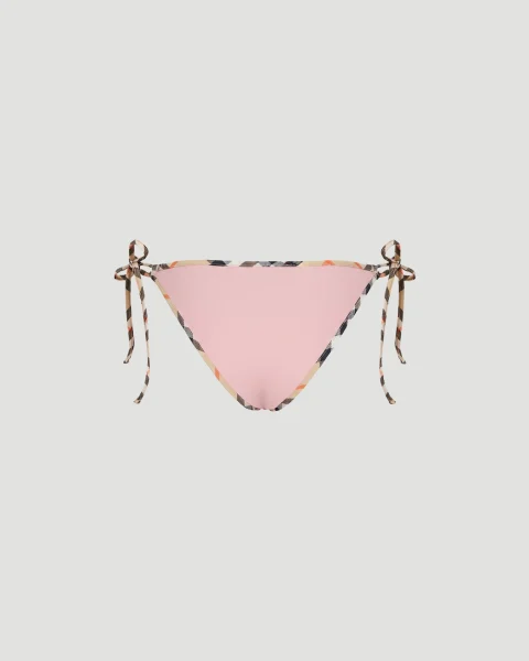 Check Trim Bikini Bottom in Pink — снимка 2