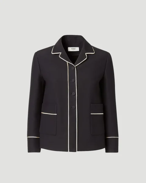 Black Silk and Wool Jacket