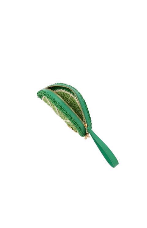 Chloé Tropicus Lime Slice Pouch in Waxed Cord — снимка 4