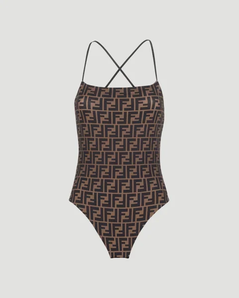 Brown Lycra® Reversible Swimsuit — снимка 2