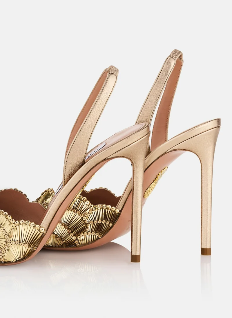 Сандали с пайети 'Ce Soir' Aquazzura — снимка 4