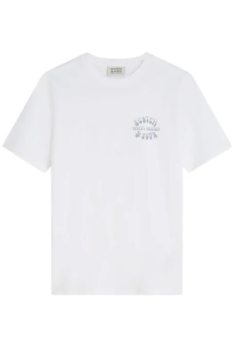 T-Shirt Left Chest Artwork Regular Fit 183121 101 bright white