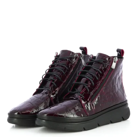 Дамски Равни Боти VERONELLA – 047-511 BORDO CROCO — снимка 3