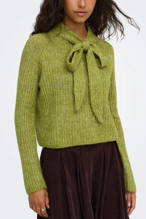 Плетено Onlkappa Bow Highneck 15379207 17-0529 TCX cardamom seed — снимка 2