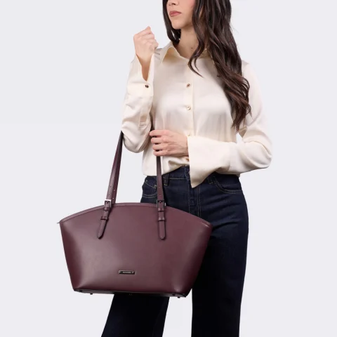 Дамска чанта бордо Perla 2009 Cromia — снимка 8