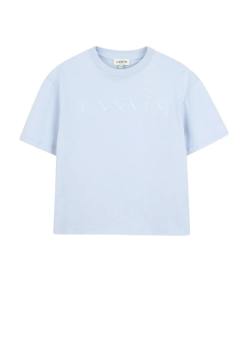 Тишърт с бродерия Lanvin Kids