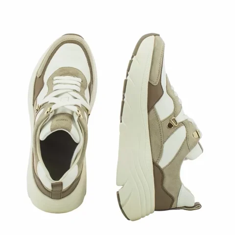Дамски Сникърс GEOX – D36UFE D DIAMANTA WHITE/SAND — снимка 5