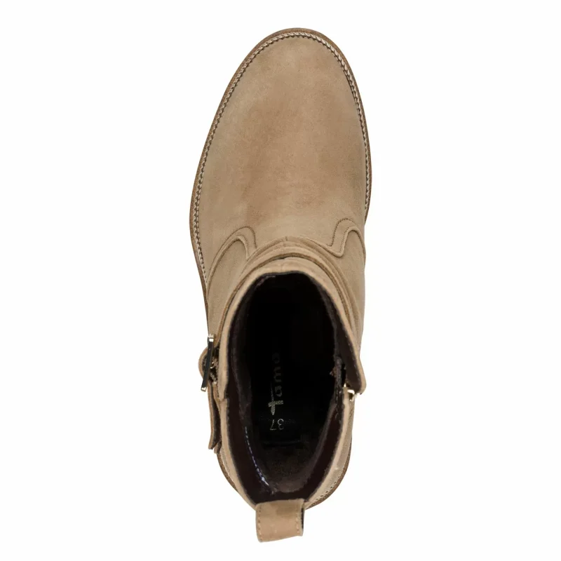 Дамски Боти На Ток TAMARIS – 1-25383-45-400 BEIGE — снимка 5