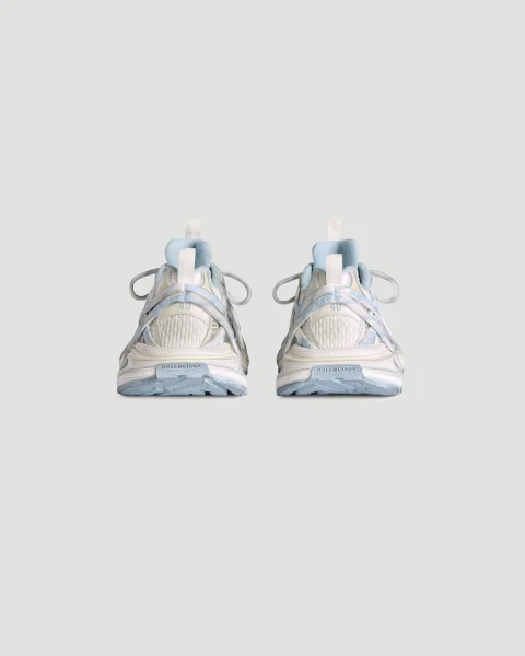 3xl Extreme Laces Logo Sneaker in White/Off White/Light Blue — снимка 4