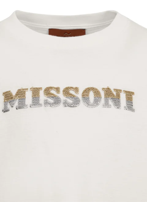 Тишърт с пайети Missoni Kids, — снимка 3