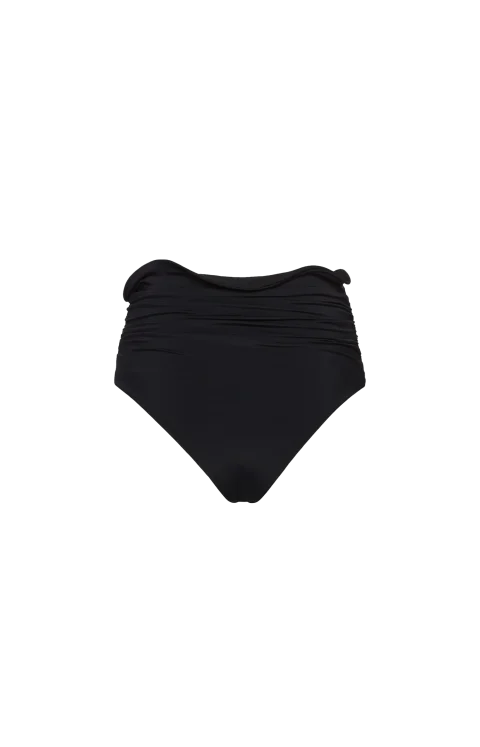 Sculpted Waist Swim Bottom in Black — снимка 2