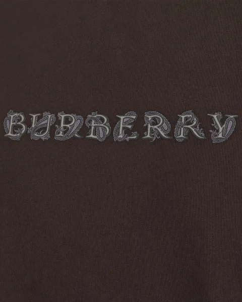 Paisley Logo Cotton T-Shirt in Shadow — снимка 3